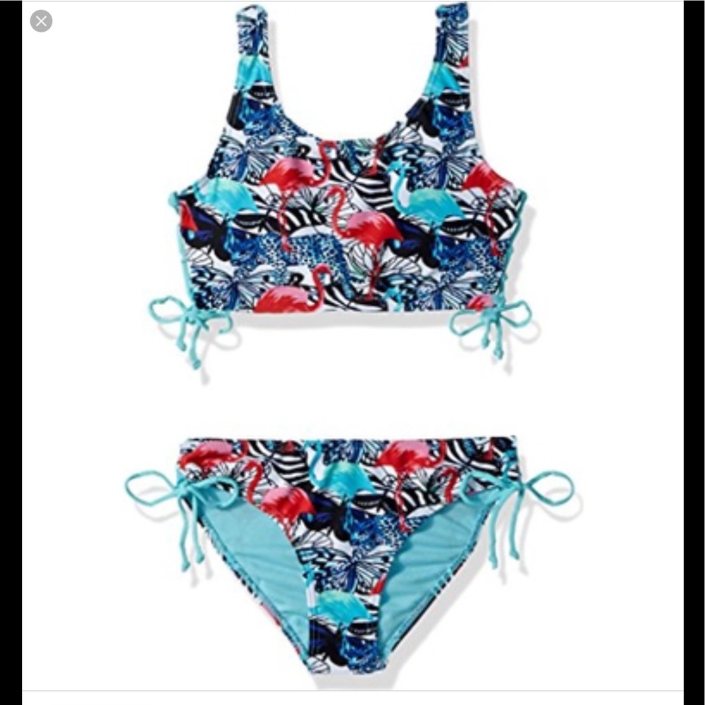 NWT Vigoss sz 7/8 flamingos 2 pc lace up sides